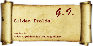 Gulden Izolda névjegykártya